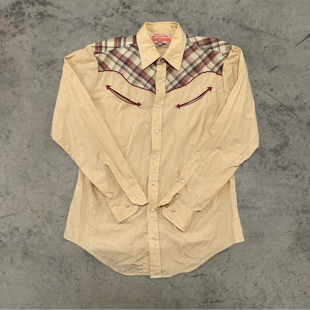 Mens Vintage Chess King Western Shirt Size L